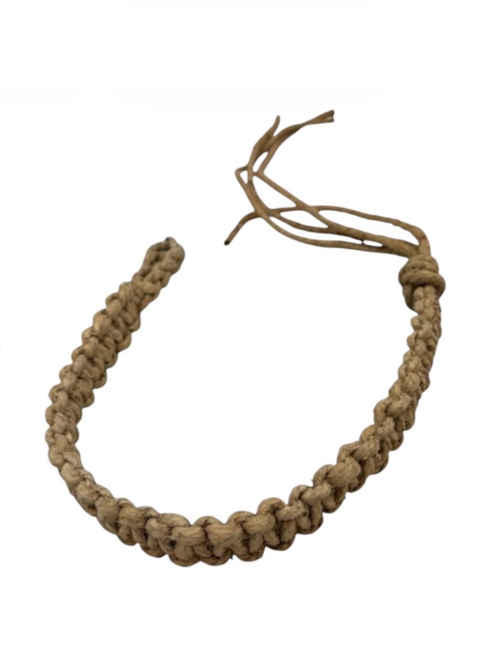 15.5” Handmade Thick Hemp 6.5” Adjustable Necklace
